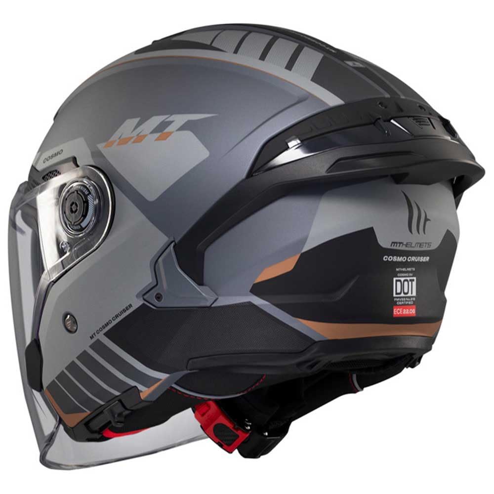 MT Helmets Cosmo SV – Casco Moto Jet Sport con Visor Solar Retráctil, Pantalla de Extracción Rápida Patentada, Interior Lavable y Preparado para Intercomunicador UCS | Homologado ECE 22.06 & DOT