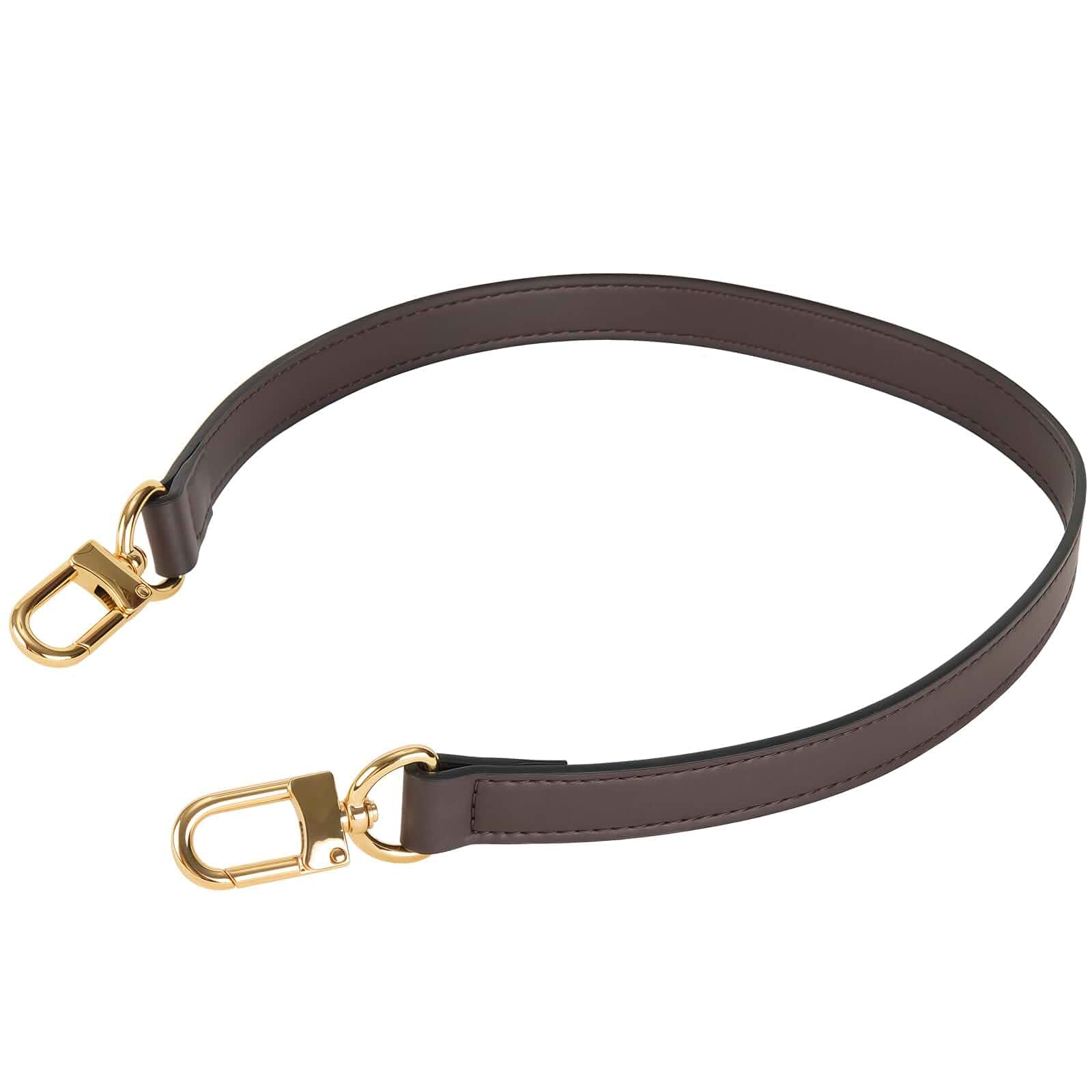 Vachetta Leather Replacement Bags Wide Strap Shoulder Short Brown Straps for Speedy Graceful pochette Diane or Handbag (Coffee)