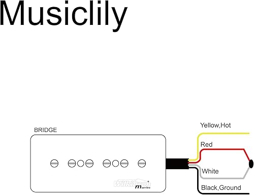 Miniatura 3 de Wilkinson Serie M apilada P90 barra de jabón de cerámica de una sola bobina pastilla puente pastilla 16K para guitarra eléctrica estilo SG LP, negro