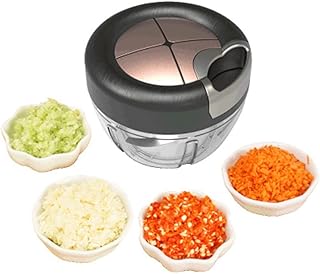 Mini broyeur de légumes manuel Manuel Processeur Chopper Blender alimentaire main Alimentation Dicer Hachoir for la viande Mixer Salade de fruits Couleur Noir Mini lambeur de légumes économisant de l'