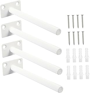 Operitacx Floating Bracket Heavy Duty Shelving Black Metal Shelf Circle Shelves Wall Bracket Blind Shelf Supports Adjustable Shelf Support Floating Shelf Support Blind Bracket Hanger 4 Sets