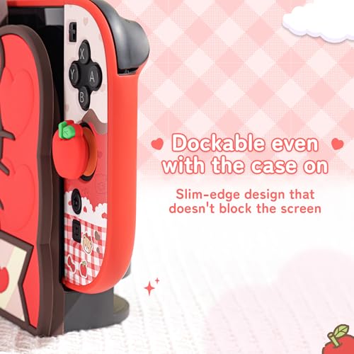 Image of Kuitmor Protective Cover Compatible with Switch 2025 Charging Dock, 3D Soft Silicone Switch 2 Dock Sleeve, DIY Replacement Housing Shell for Dock, Decorative Base Shell (Hello Kitty)