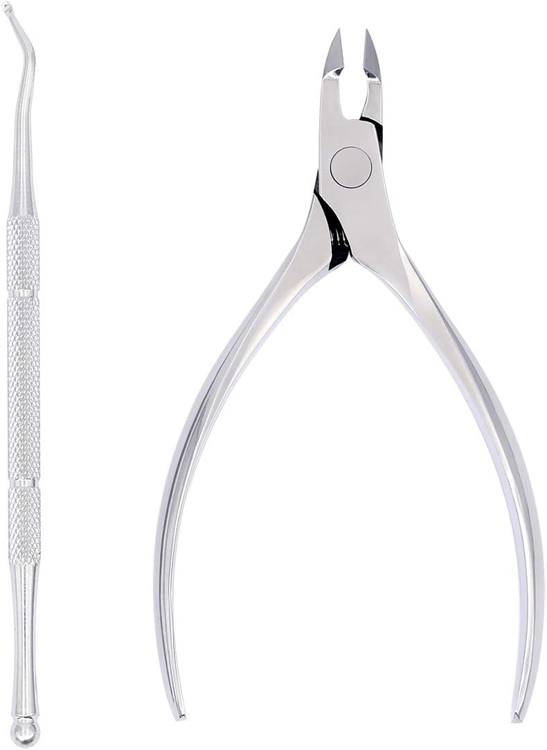 Nail Clippers, SZQHT Precision Toenail Clipper Tool for Thick or Ingrown Toenails Heavy Duty Stainless Steel Toe Nail Clippers Includes Safety Tip Cover