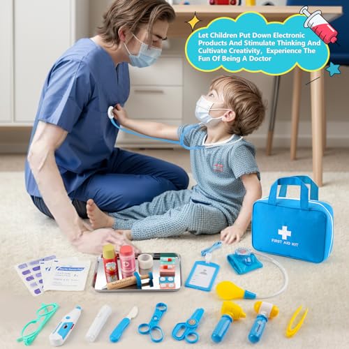 Xzzo KT-BU001 Doctor Kit For Kids, 36 Pcs Kids Doctor Play Set Kit For Toddlers 3-5 With Medical Storage Bag & Real Stethoscope, Medical Kits Doctor Toys thumb #5