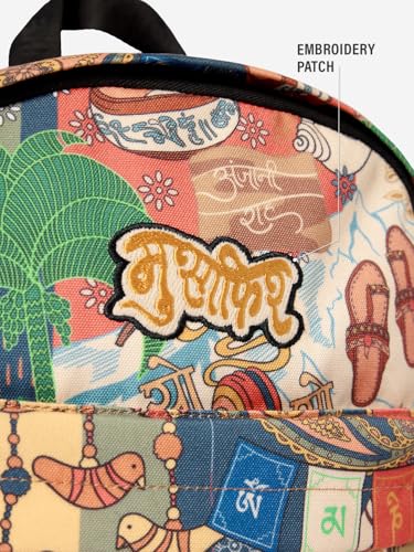 Image of The Souled Store Musafir Backpack | 19.47L Rugged Cotton Canvas Laptop Bag | 15.5 Inch Tech Sleeve & Luggage Strap | Premium Travel & College Rucksack for Men & Women