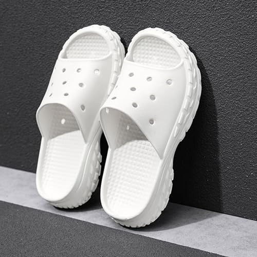 Men's Slide Sandals - Thick Sole Ventilated Beach & Bath Shoes, Non-Slip Comfort US 5-12, 3 Colors4