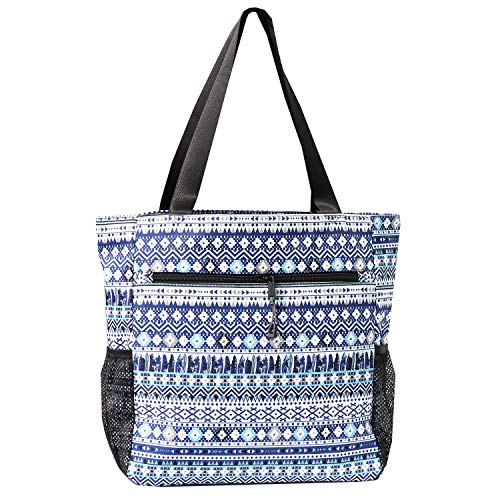 ESVAN Original Floral Water Resistant Large Tote Bag Shoulder Bag for Gym Beach Travel Daily Bags Upgraded3