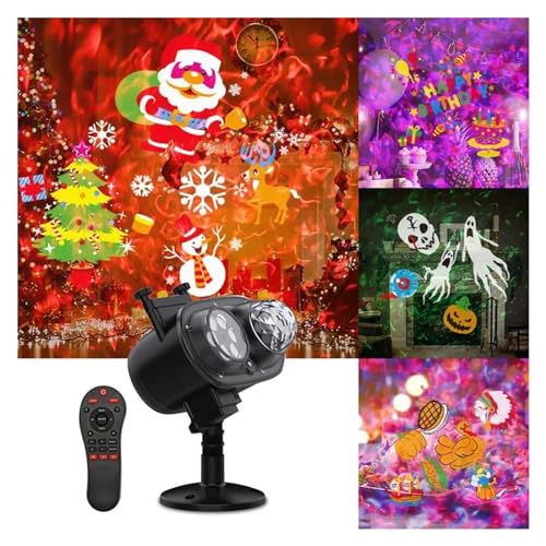 Projecteur de Noël et Halloween extérieur étanche à vagues 3D 16 motifs