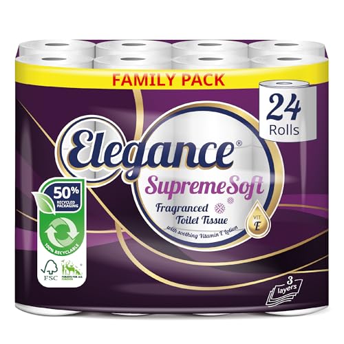 Elegance Supreme Soft Toilet Roll - Bulk Buy (1 Pack x 24 Rolls)