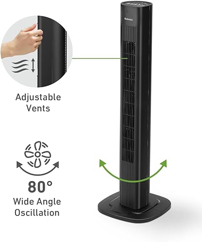 Miniatura 6 de HOLMES Ventilador inteligente de torre conectado WI-FI de 36 pulgadas ventilador Alexa control de voz oscilación panel de control digital control
