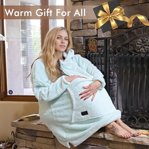 Tirrinia Oversized Wearable Blanket Hoodie – Sherpa Fleece Adult — view 5