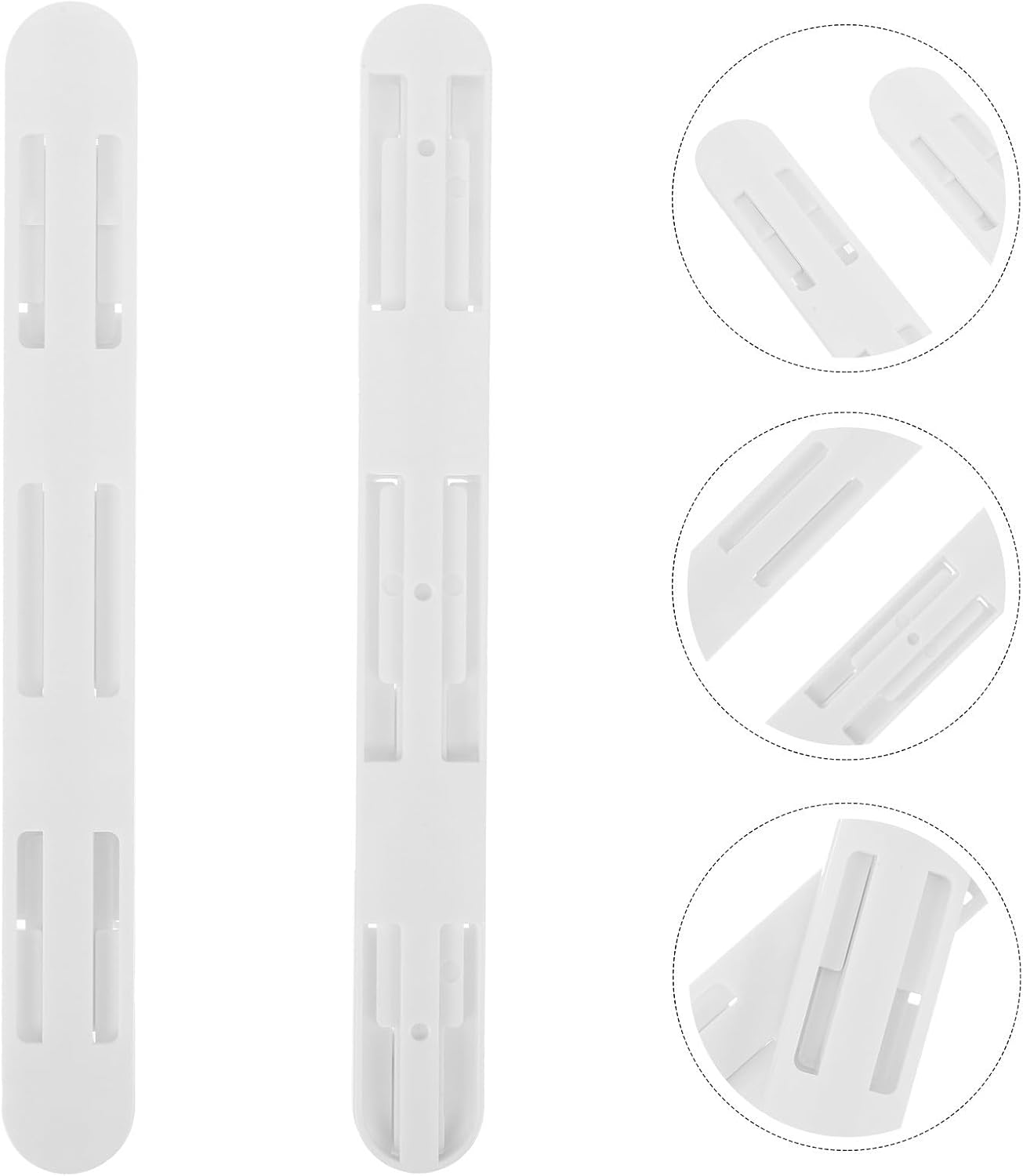 2pcs Multi-Functional Quiet Polymer Cabinet Hardware Drawer Slides | Damage-free Installation, Kitchen and Bathroom Cabinet Use, Easy-to-use Design for Storage Box Pull-out Track