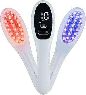 KTS Peine para el crecimiento del cabello con luz roja y azul, terapia de luz roja para el cuidado del cabello y activación de los folículos, peine anticaída para hombres y mujeres