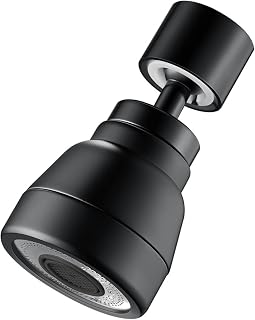 3 Modi Wasserhahn Aufsatz Verlängerung, 360° Drehbarer Multifunktionaler Verlängerungshahn, Wasserhahn Luftsprudler Schwarz, Faucet Extender mit Adapter für Bad und Küche (Schwarz 1)