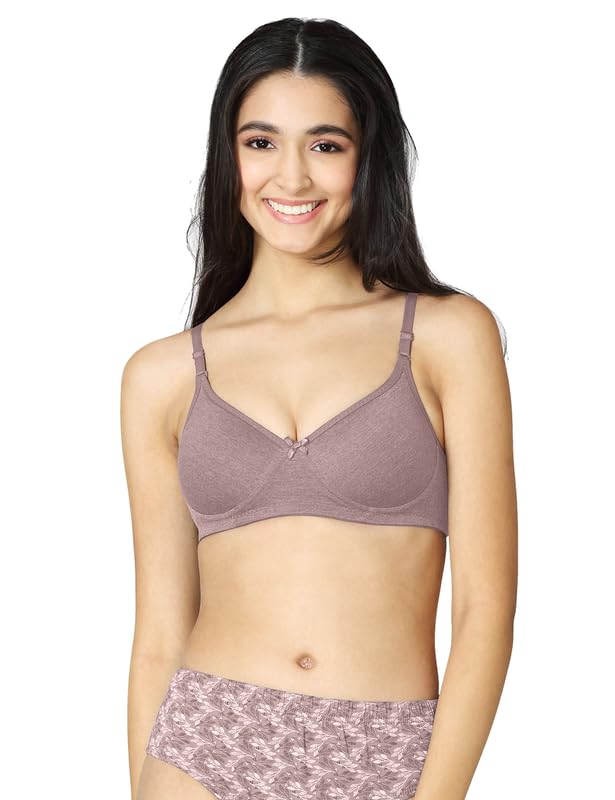 Image of VSTAR Jade Women's Soft Foam Padded Wire-Free Seamless Medium Coverage Bra | Convertible & Adjustable Straps | Polycotton Comfort | Breathable & Soft | Pack of 1