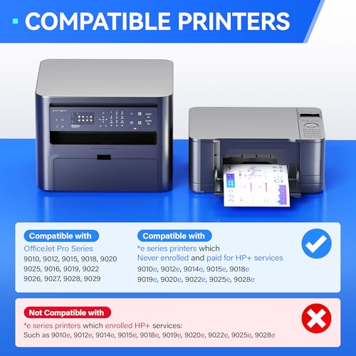 962XL Ink Cartridges Combo Pack for HP 962XL 962 Ink Cartridges Black and Color Combo Pack Used to HP OfficeJet Pro 9010 9125e 9018e 9025e 9015 9020 9018 9025 9010e 9012e 9014e Printer- 4PK High Yield by YZTAC - Used condition - Image 2