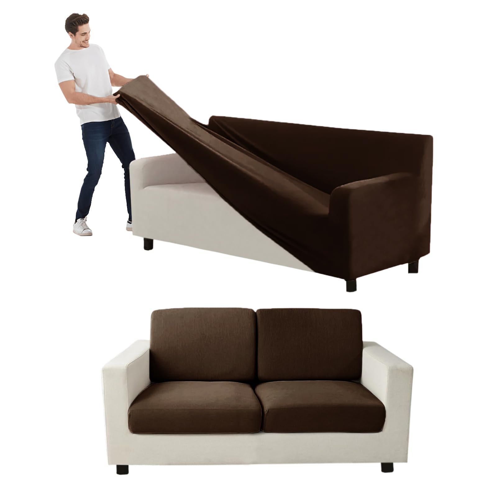 Housses de canapé en velours extensibles et lavables pour protéger vos dossiers