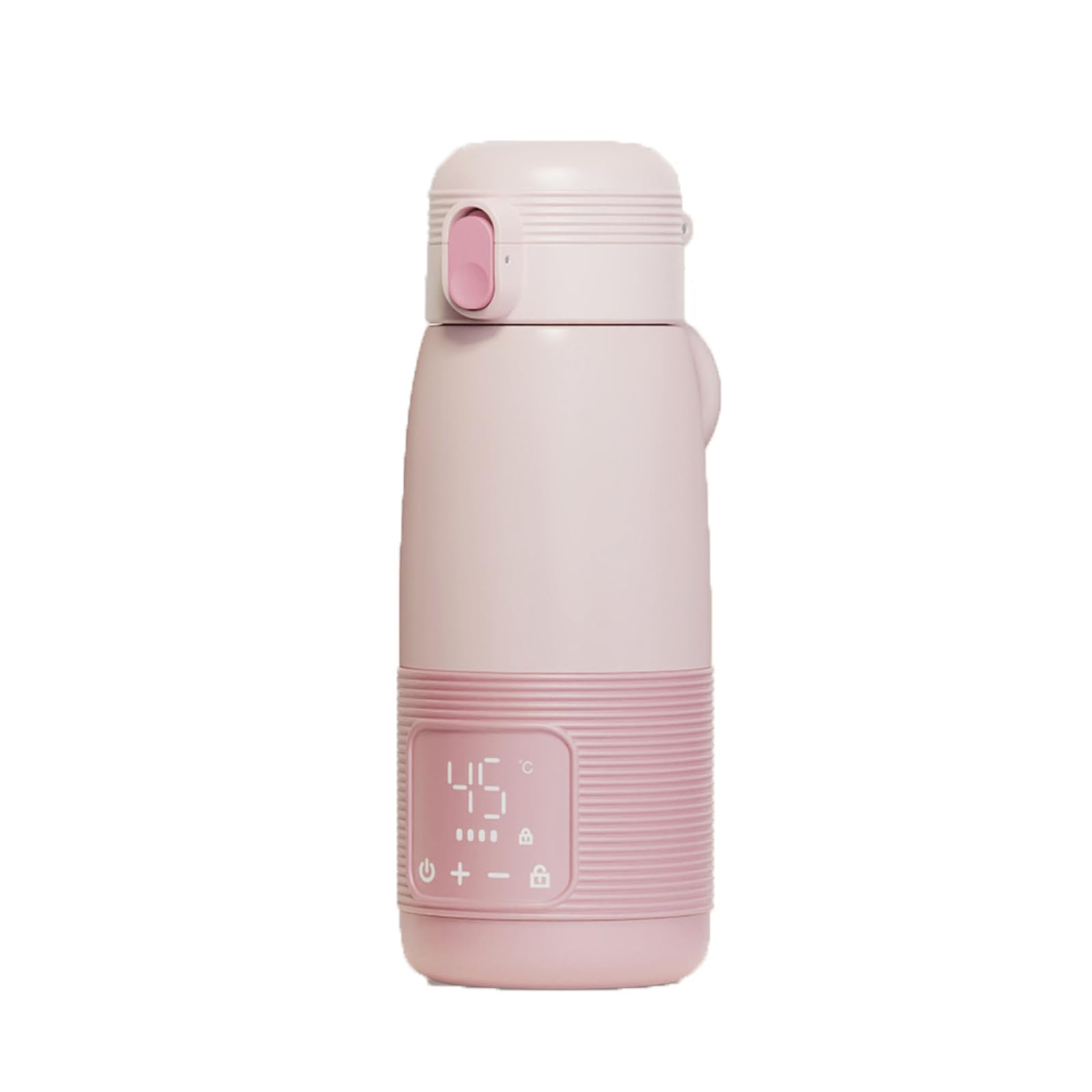 on the go - Scaldabiberon portatile da viaggio, conservazione del calore per 20 ore, riscaldamento rapido, design isolante a 5 strati, per esterni, auto, aereo, viaggi (rosa, 500 ml)