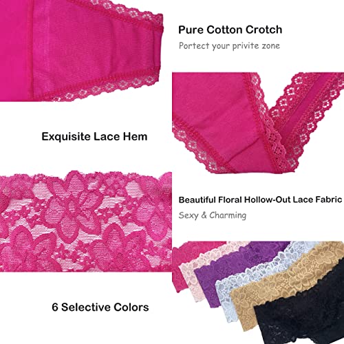 Umiehary High Waist T Back Lace Fashion & Retro Thick Band Women Thongs with Multiple Colors Plus Size4