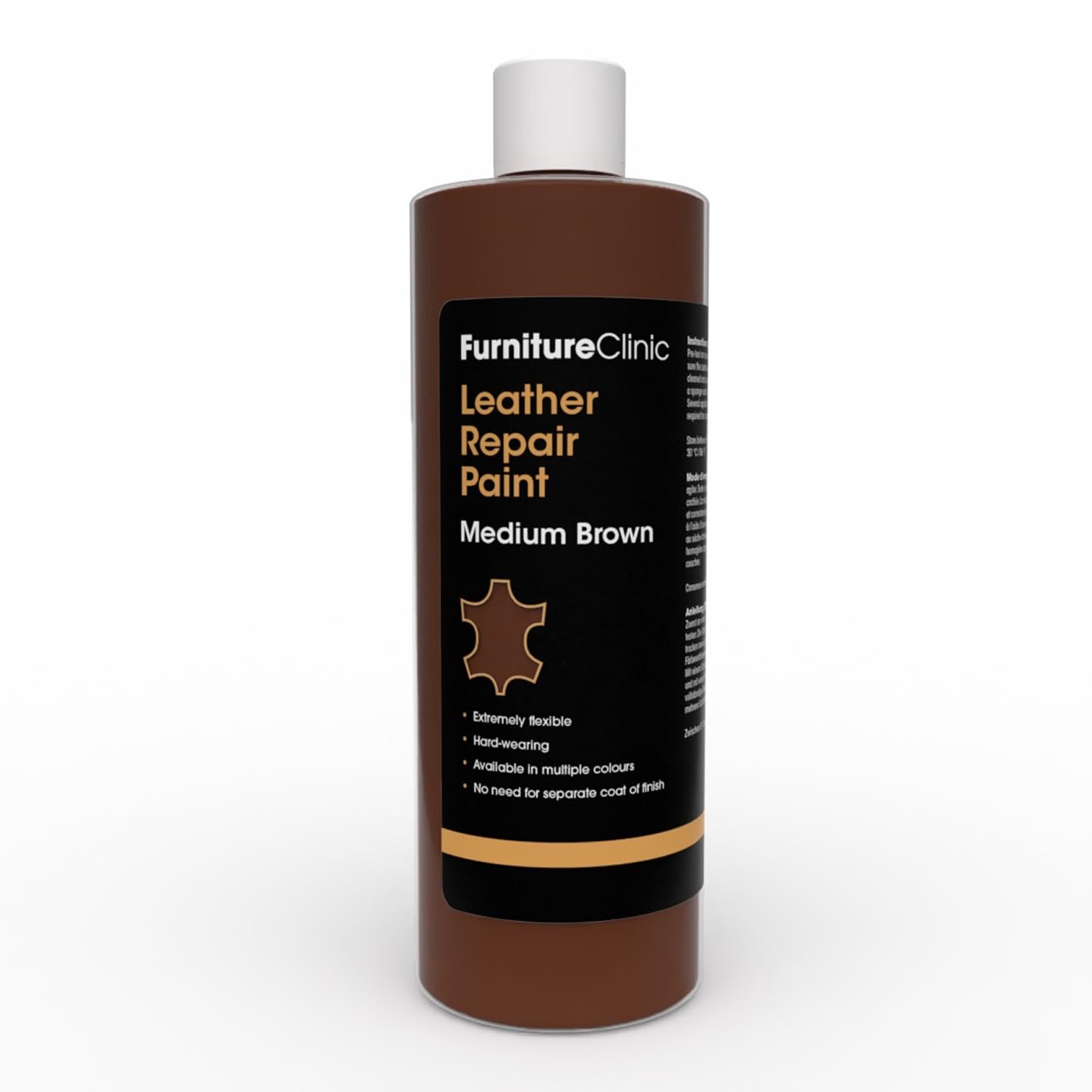 Furniture Clinic Leather Repair Paint, Color and Finish, Medium Brown