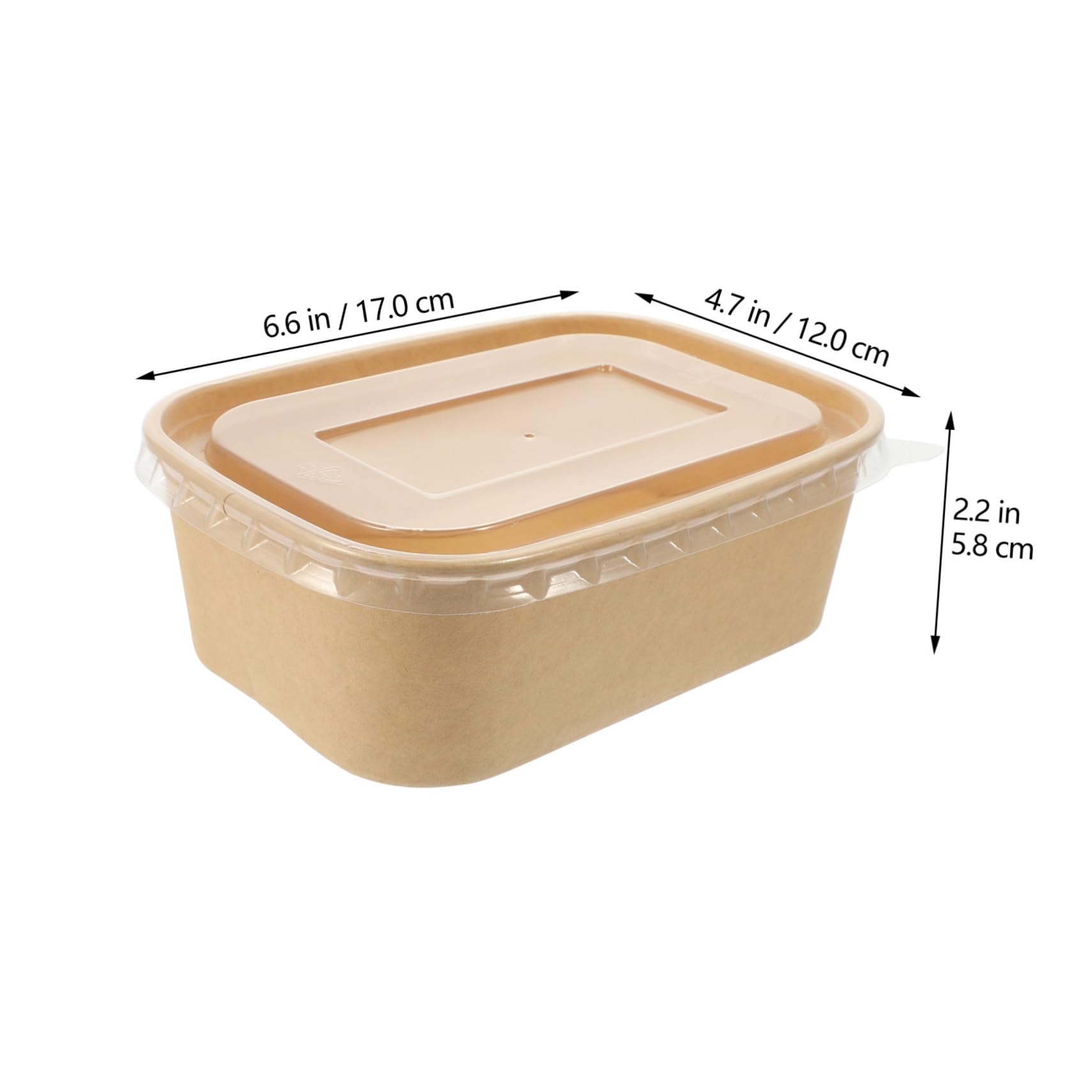 Unomor 10 Sets Paper Food Boxes Practical Takeout Containers for Fried Snacks Lightweight Reliable Packaging with Covers for Restaurants Outdoor Events