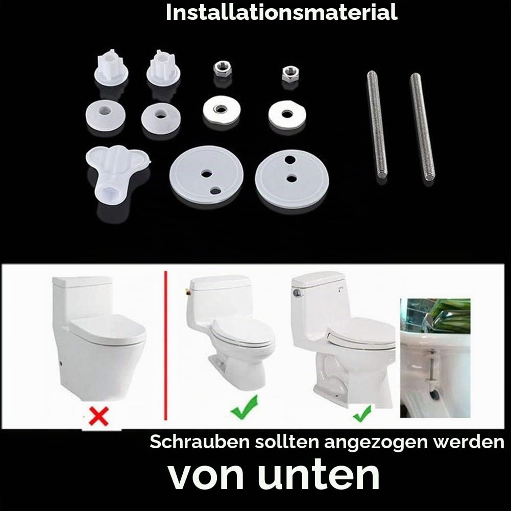 Wc-Sitz Antibakterieller Premium Holz Toilettendeckel Easy clean Einfache Montage, Beige (Size : XD Shape)