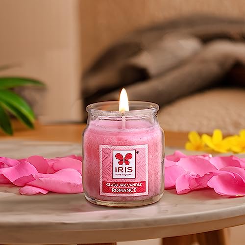 Image of IRIS Home Fragrances Romance Glass Jar Candle- 85Gm- Burn Time 20Hrs