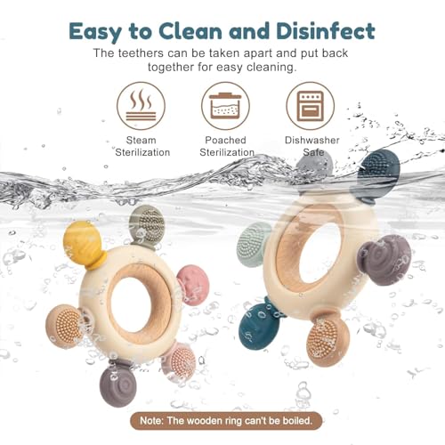 Image of Baby Teething Toys for 0-6 6-12 Months, BPA Free Baby Teether Sensory Toy for Babies 0 3 6 9 12 18 Months, Newborn Infant Toys Gifts for 1 One Year Old Baby Boys Girls (Jelly Shapes)