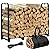 GPUSFAK Firewood Rack with Log Carrier, 4FT Outdoor Wood Rack for Firewood, Heavy Duty Firewood Log Rack for Fireplace Fire Pits