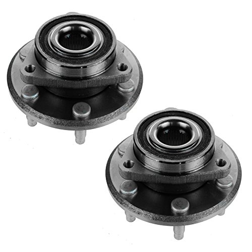 Image of TRQ Left and Right Wheel Bearing and Hub Assembly Set 2 Piece Compatible with 2008-2017 Buick Enclave 2009-2017 Chevrolet Traverse 2007-2016 GMC Acadia 2017 Acadia Limited 2007-2010 Saturn Outlook