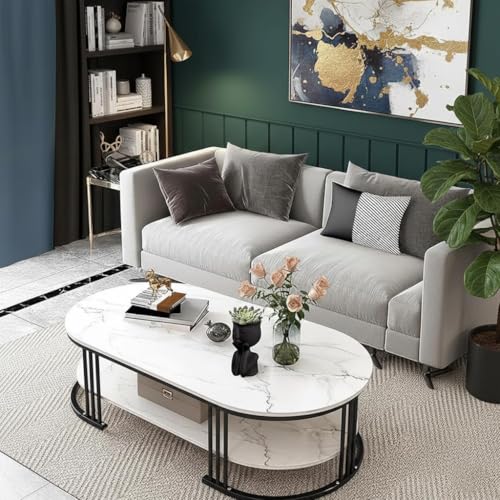 Image of Coffee Table Centre Table (Black White, Full)