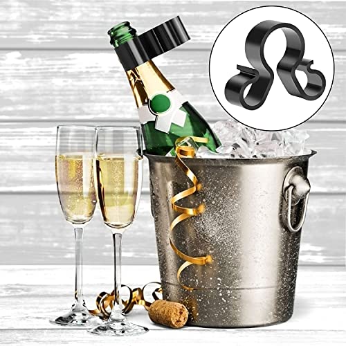 Yunmoxiao Bottle Sparkler Clips, 6 Pcs Champagne Sparkler Holders, Black - Image 2