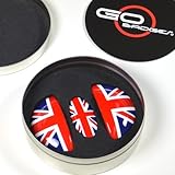 GoBadges IP02 Union Jack Interior Door Pull and Glove Box Cap for MINI R56/58