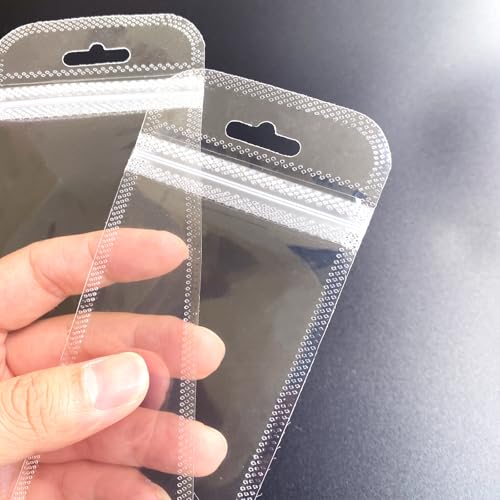 Image of 100 Pcs Resealable Beadable Pen Packaging Bags for Small Business,Clear Zipper Smell Proof Storage Bags for Party Favor Food Storage, Jewelry, Cosmetic,Candy (3.14x10.6inch)