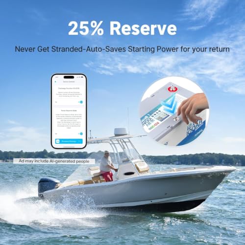 Image of Redodo 12V 100Ah LiFePO4 Battery Bluetooth, Group 27 900CCA Lithium Marine Battery, Starting Battery with Self-Heating & Smart Reserve Mode