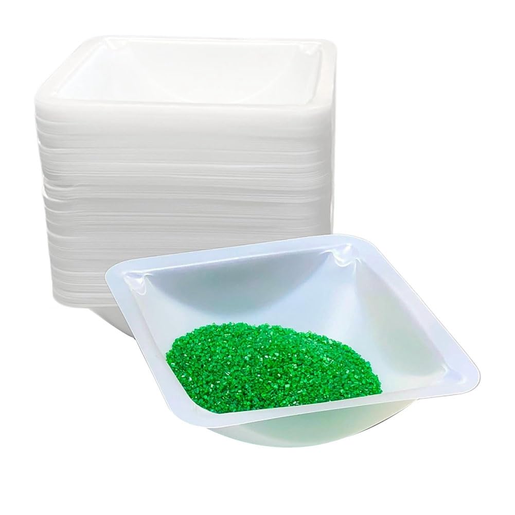 Für Waage Boote 100 Ml Antistatische Plastische Einwegschalen, Polystyrol Laborschale 100pcs Wiegen Geschirr