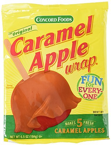Concord Confections Caramel Apple Wrap, 5 Count-SET OF 3