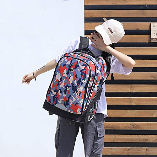 FREETT Rugzak met wieltjes, voor school, universiteit, reizen, multifunctionele reisrugzak, trolleyrugzak, waterdicht, hoge capaciteit 66 cm - Image 3