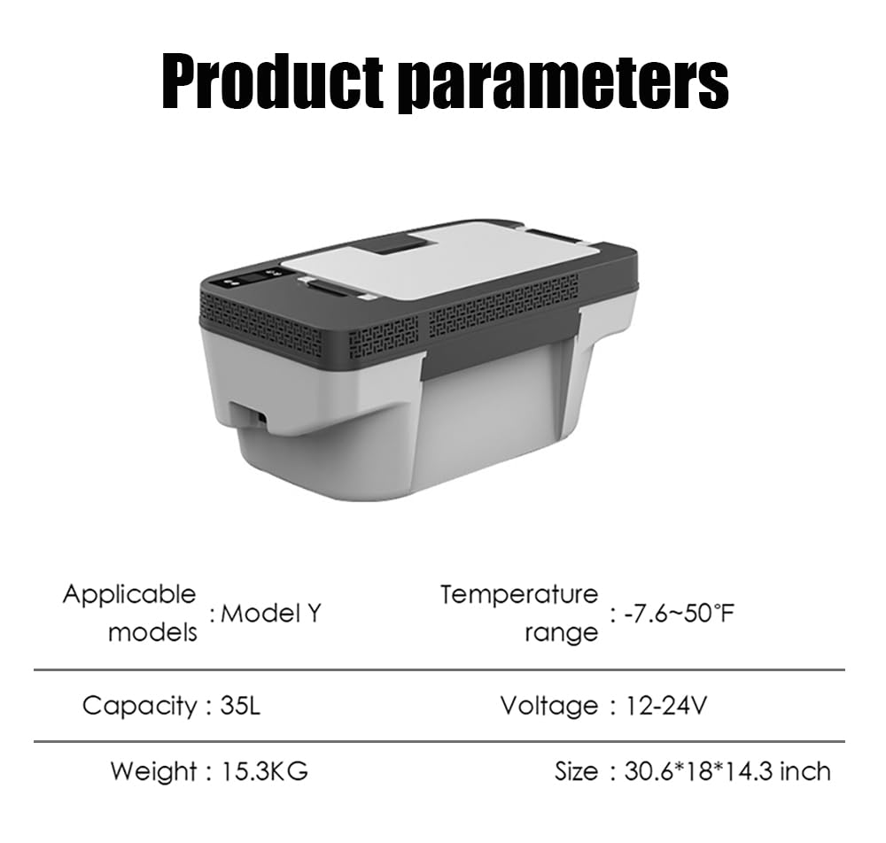 Tesstudio Model Y Trunk 35L App Control Fridge Huge Car Refrigerator