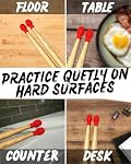 Drumstick Dampeners for Silencing Drumming Practice - Replace Your Drum Practice Pad - Silicone Drumstick Tips Mute Clacking Sound from Sticks on Solid Surfaces - 4 Pack
