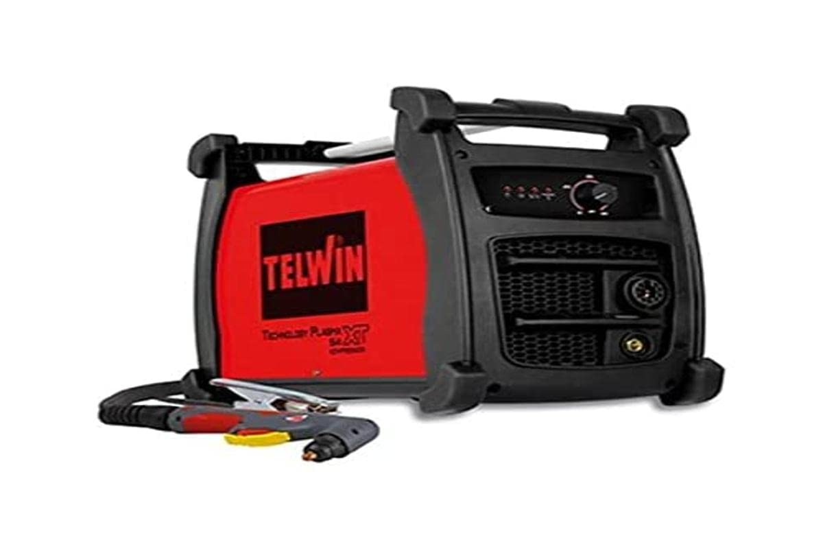 TELWIN - Plasma de Corte con Compresor TE-816147 - 220V 50/60Hz - Diseño Eficiente - Para Industria y Taller - Accesorios Incluidos
