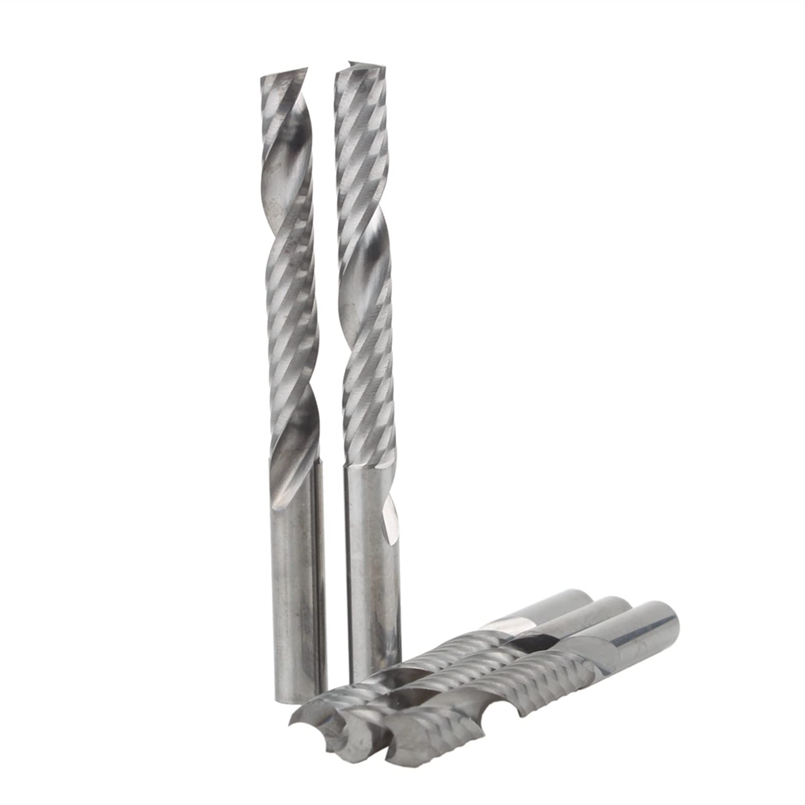 BERWENNY 5pcs 6/42MM Single-Flute CNC Milling Tools Engraving End Milling Cutters Wood Carving Bit Drill Compatible with Acrylic