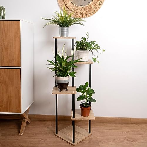 Miniatura 2 de Vinthera Moa Soporte Para Cinco Macetas En Acero, 59.80x59.80x106.30 Cm