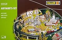 FALLER Auffahrts-Set Modellbausatz mit 75 Einzelteilen R1=193 mm I Modelleisenbahn Zubehör N Gleisbette I Modelleisenbahn N Gleisbetten & Halterungen