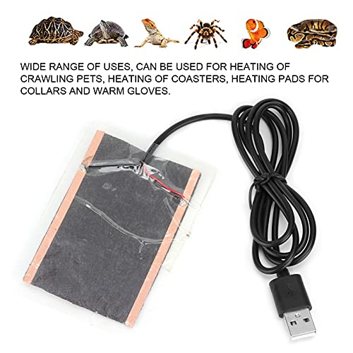 Alfombrilla térmica para reptiles 45°C USB fibra carbono miniatura 2