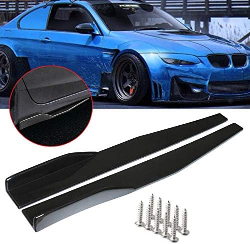 Pair Universal Black Side Skirt Rocker Splitters Winglet Wings Canard Diffuser…