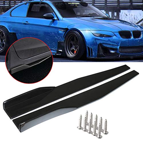 Pair Universal Black Side Skirt Rocker Splitters Winglet Wings Canard Diffuser…