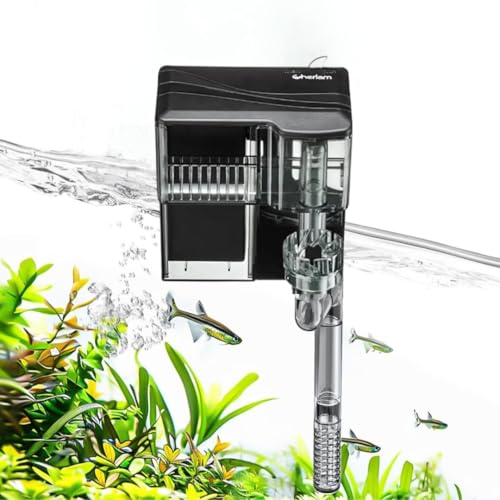 Image of VAYINATO Cherlam (3.5 Watts|Suitable For 1.5 Feet Tank) Ultra Quiet Premium Hang On Back Filter For Planted Aquarium Fish Tank With Surface Skimmer By Petzlifeworld