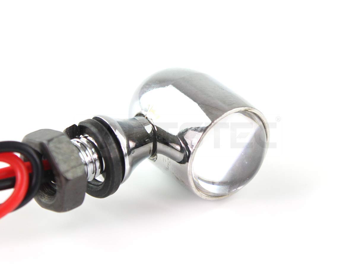 Amazon | MOTOR POWER バイク 汎用 極小 メッキ LED ウインカー メッキ