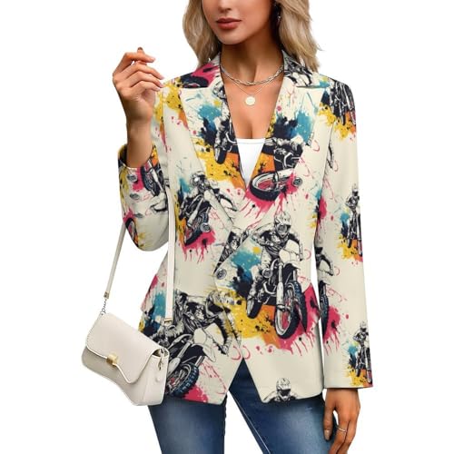Design: questo blazer da donna presenta un design a bottone singolo che emana elegante e fiducia; sia abbinato a una camicia, una camicetta in chiffon o un vestito, crea senza sforzo un look chic e versatile